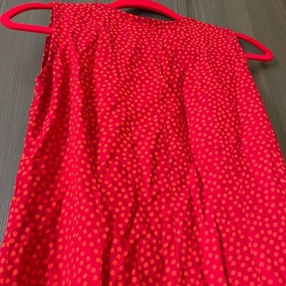 Kiki Red Orange Polka Dotted Ruffled Dress - Picture 5 of 9
